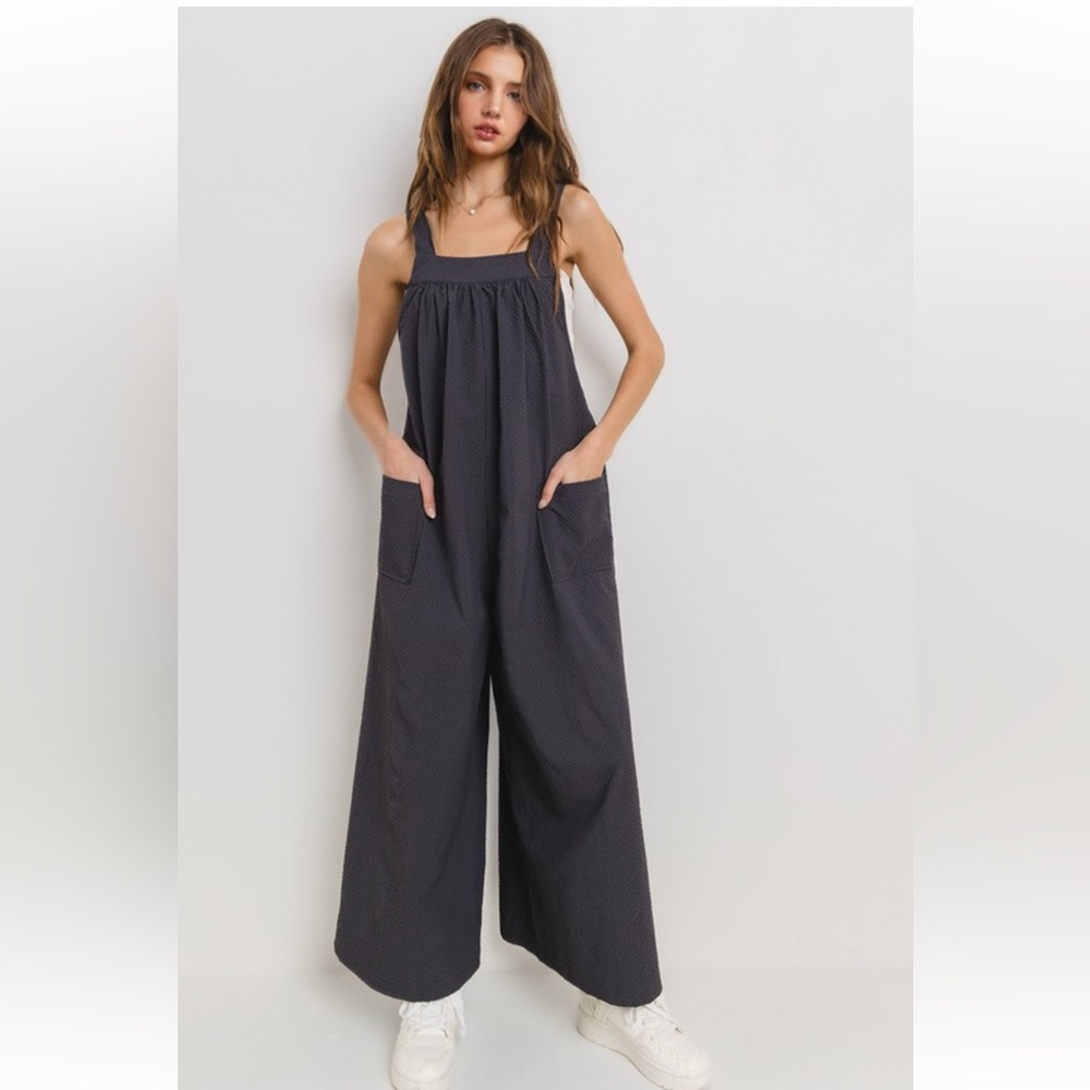 03 Fabulous Textured Wide-Leg Jumpsuit